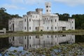 Impressive NewmanÃ¢â¬â¢s Castle Fortress in Bellville Texas USA with moat draw bridge and tower